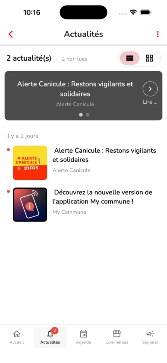 Actualités de la commune dans MyCommune